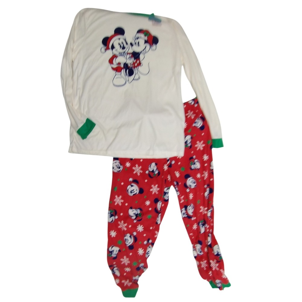 Disney Mickey Minnie Christmas Pajama Set Men's Large NWT‎ Holiday Sleepwear